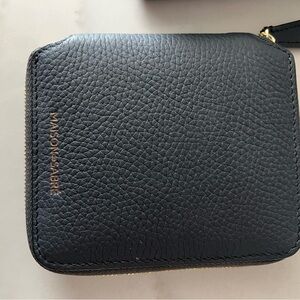 Maison de Sabre Graphite Grey/ Sky Blue Zip Around Wallet